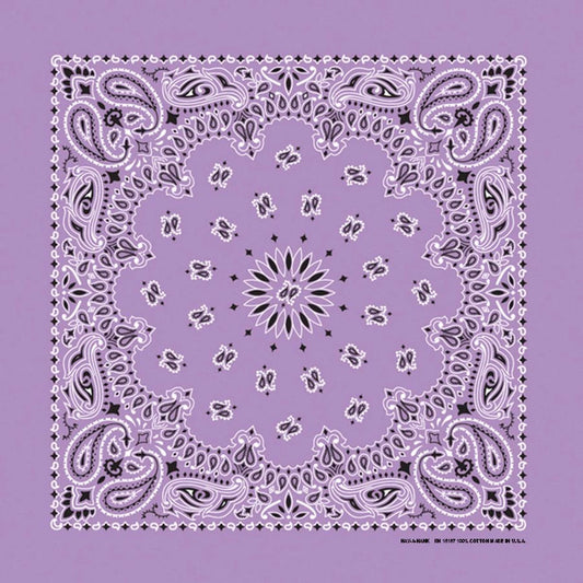 Lavender Paisley Print Bandana