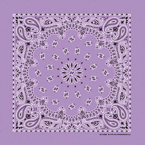Lavender Paisley Print Bandana