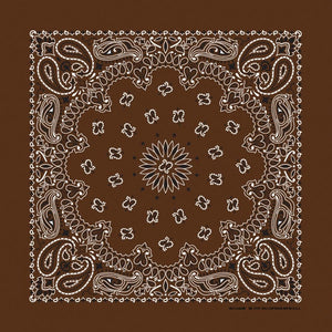 Cocoa Paisley Print Bandana