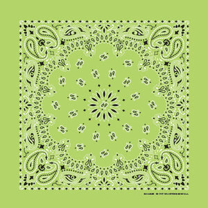 Lime Paisley Print Bandana