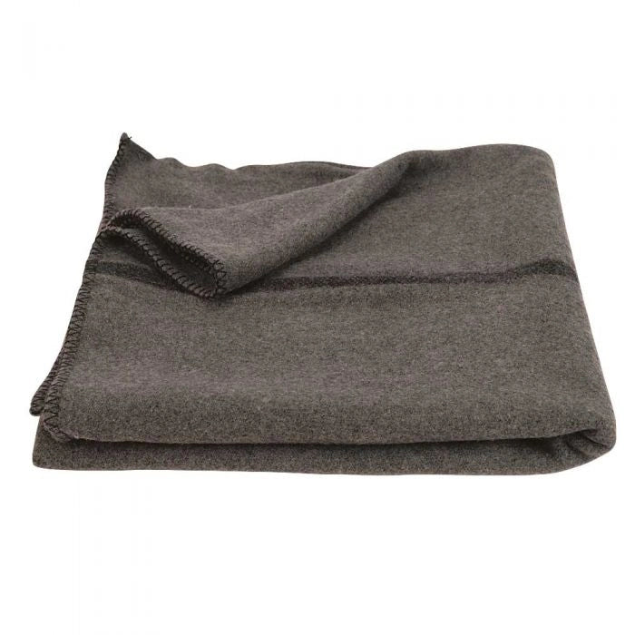 Canadian Civil Defense Wool Blanket – Vintage 1950s-60s, 100% Wool, 60" x 80"