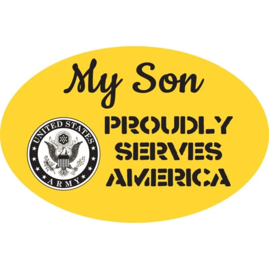 U.S. Army Decal - 4.5" x 3" - My Son Proudly Serves America