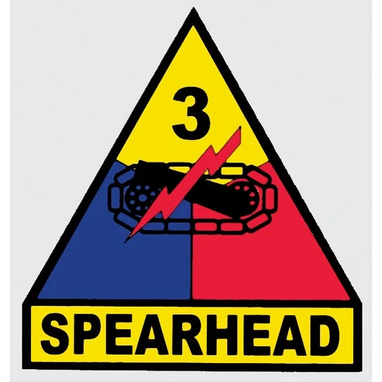 U.S. Army Decal - 3.5" x 3.75" - 3rd Armored Division "Spearhead"