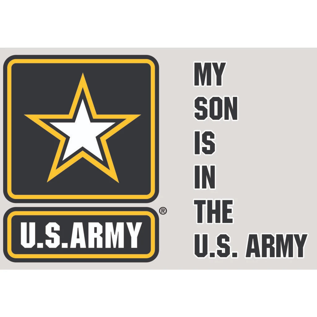 U.S. Army Decal - 4.75" x 3.5" - My Son is in the U.S. Army with U.S. Army Star Logo
