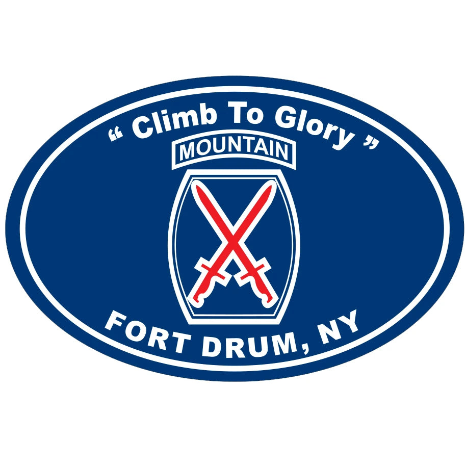 U.S. Army Decal - 4.5" x 3" - 10th Mountain Division Fort Drum NY