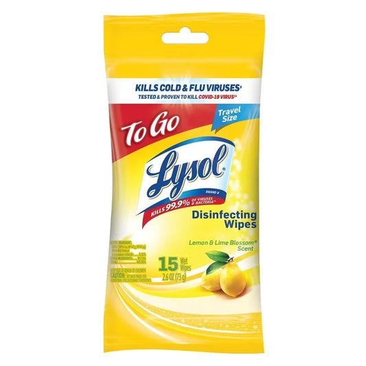 Lysol To Go Lemon & Lime Blossom Disinfecting Wipes