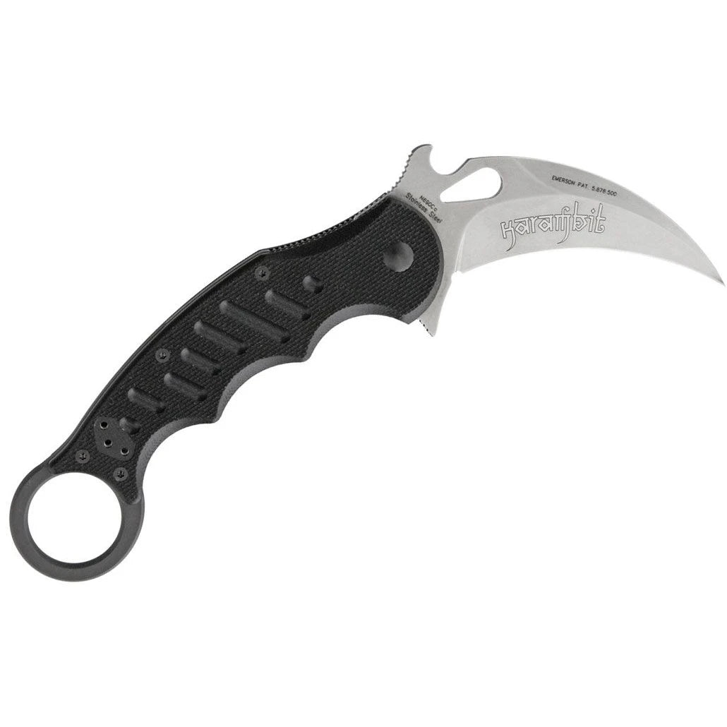Fox Knives | Stonewashed Folding Karambit with Black G10 Handle