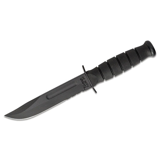 KA-BAR - Serrated Edge Knife - Short Black