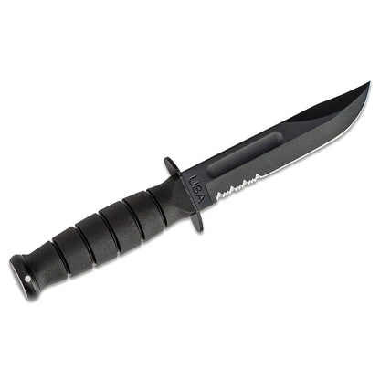 KA-BAR - Serrated Edge Knife - Short Black