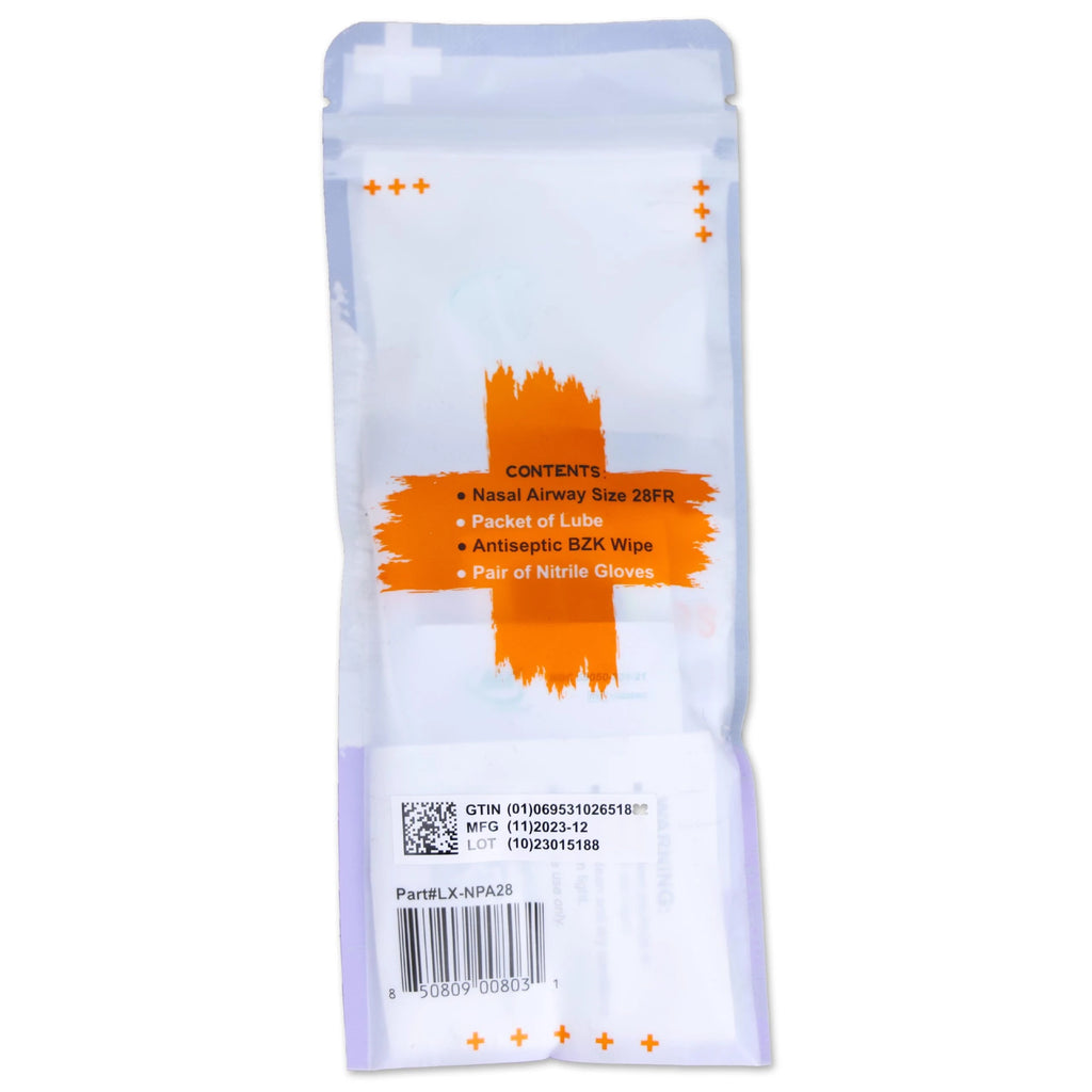 Lightning X LX-NPA28 Nasopharyngeal Airway 28FR with Lubricant