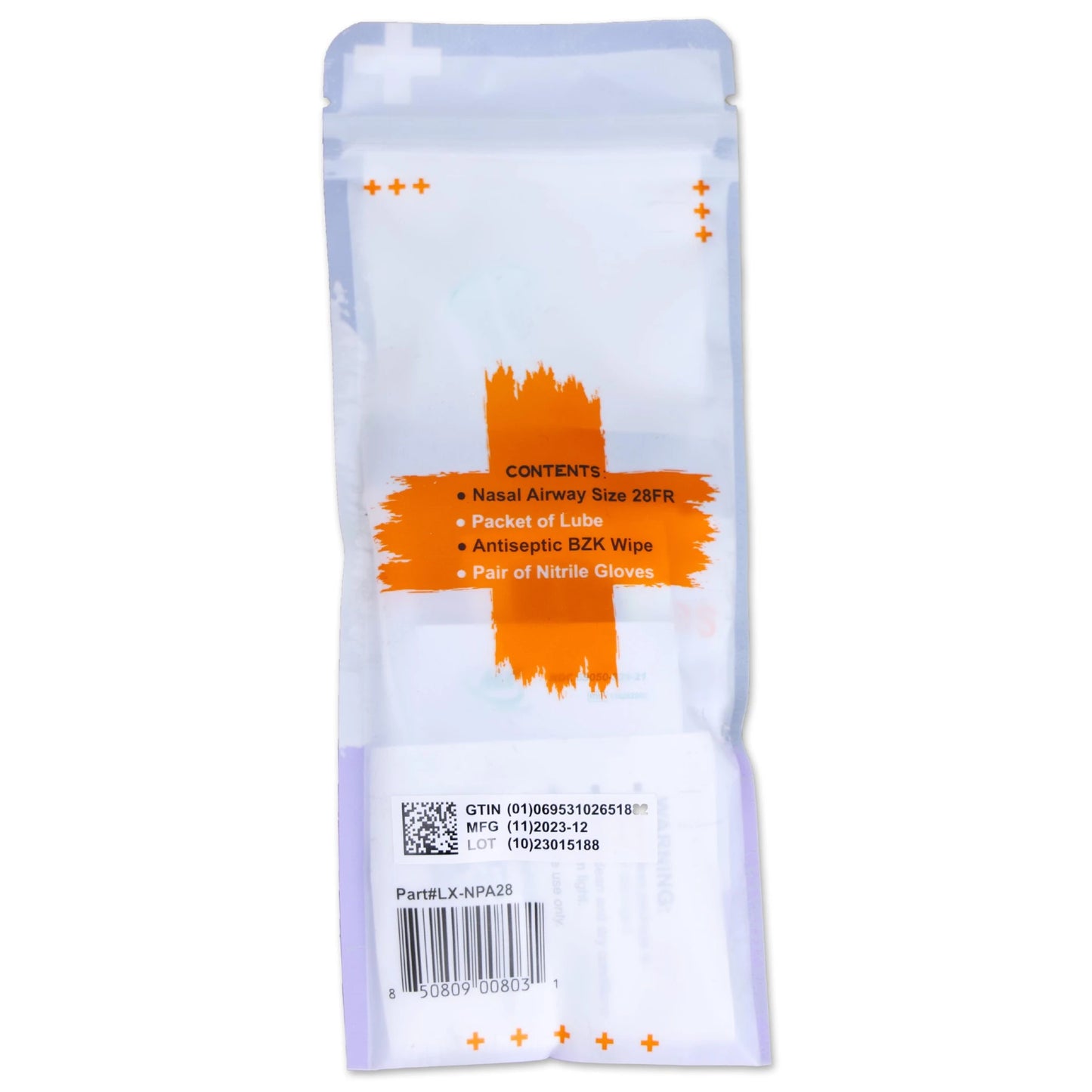 Lightning X LX-NPA28 Nasopharyngeal Airway 28FR with Lubricant