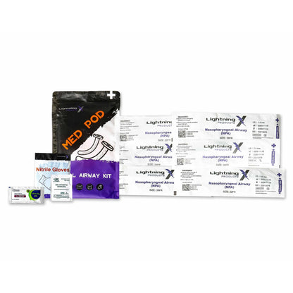Lightning X NPA Kit – Complete Nasopharyngeal Airway Set with Lube & Case (6 Sizes)