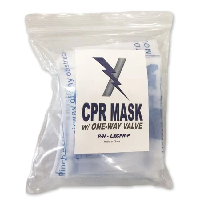 Lightning X Disposable CPR Face Shield with One-Way Valve – Compact, Single-Use Barrier Protection