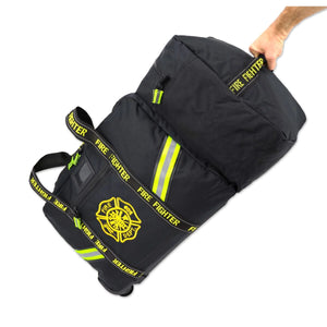 Value Rolling Firefighter Turnout Gear Bag w/ Rollerblade Wheels