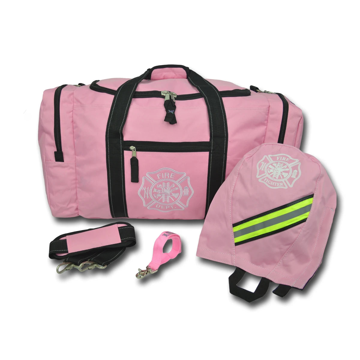 Value Step-In Turnout Gear Bag Package – Including Turnout Bag, SCBA Mask Bag, Shoulder Strap & Glove Holder
