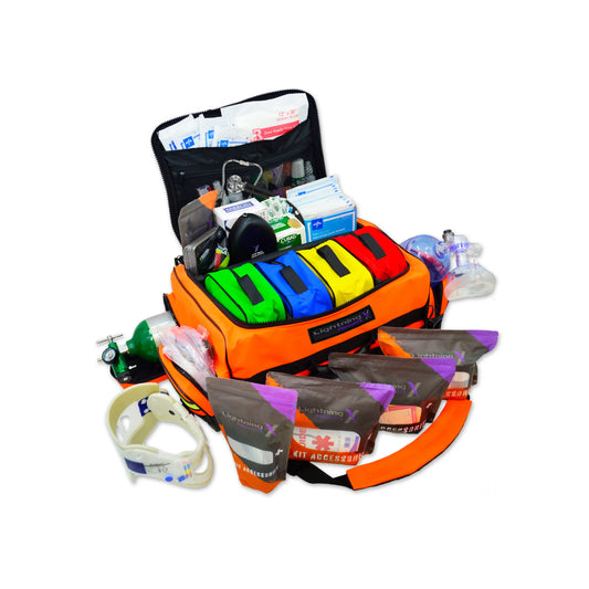 Premium Modular ALS Oxygen Trauma Bag with Premium Medical First Aid Trauma Fill Kit