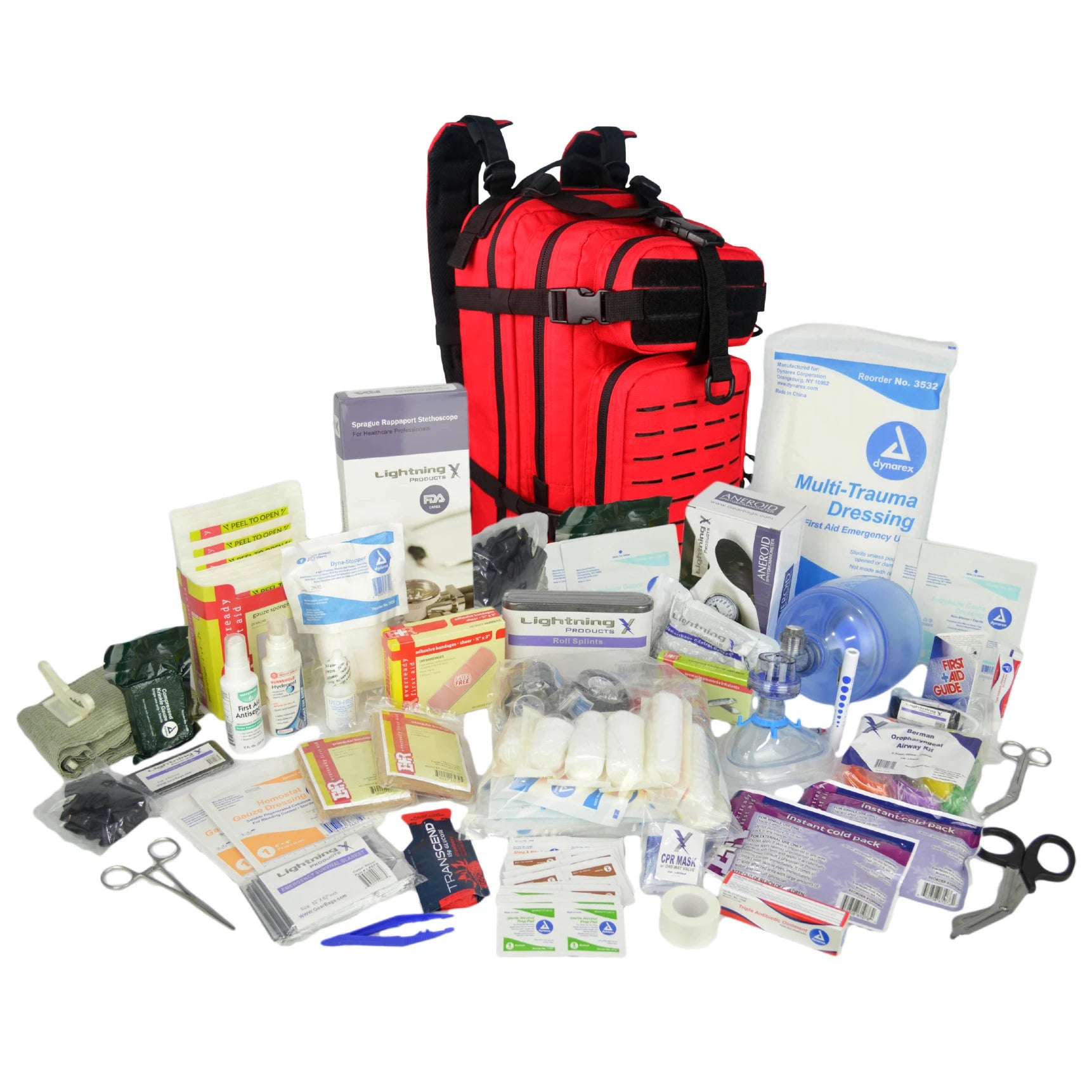 EMS/EMT Trauma & Bleeding First Aid Responder Premium Medical Backpack ...