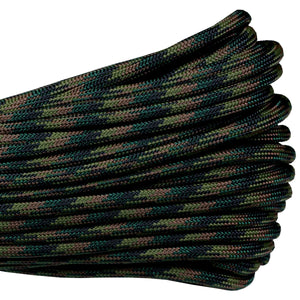 Paracord 550 Woodland Camo 100'