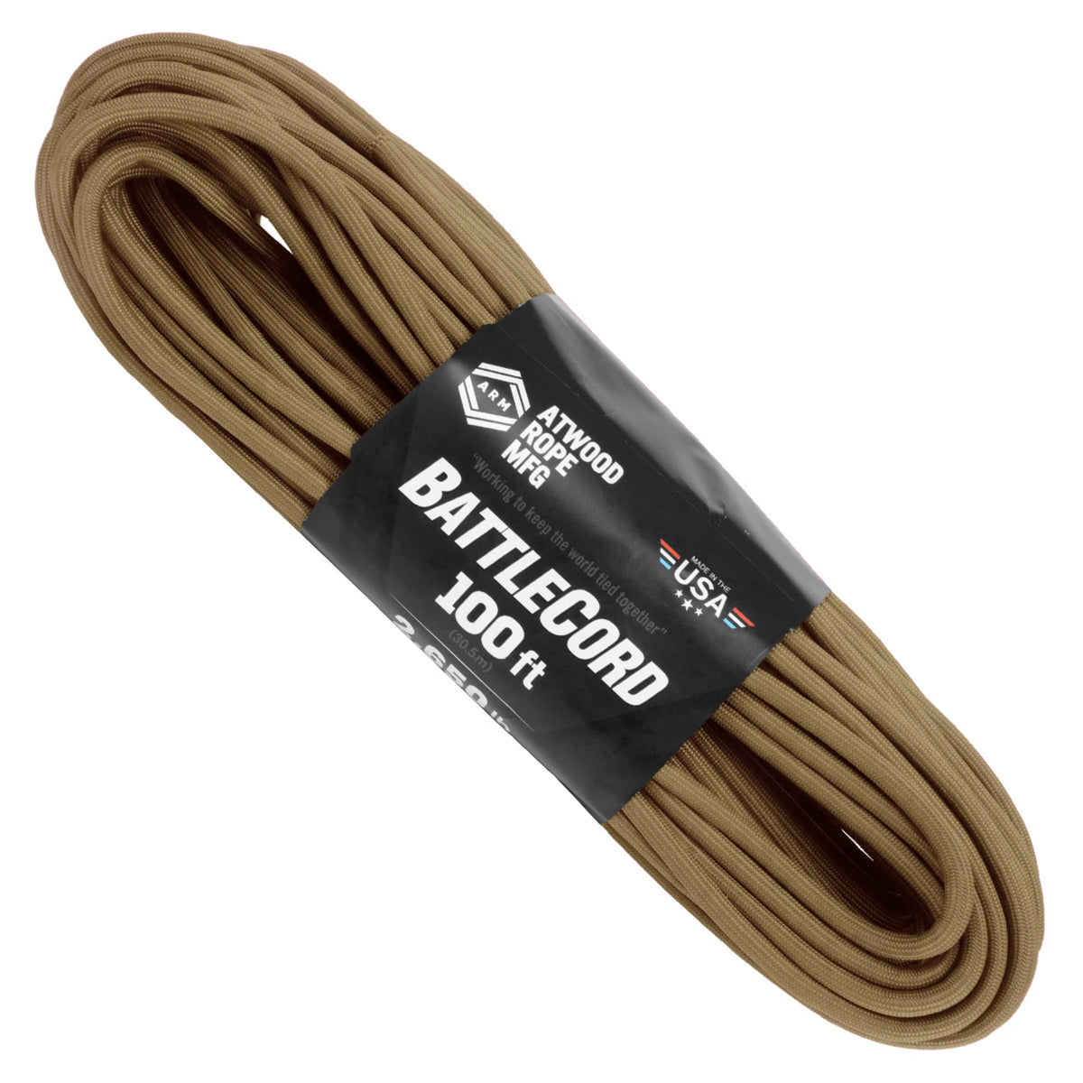 Atwood Rope 5.6 mm BattleCord, 100 ft - Coyote