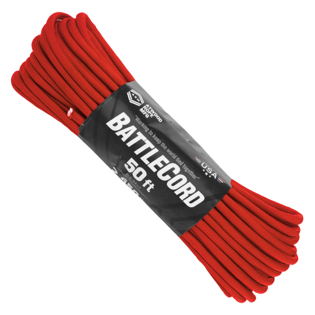 Atwood Rope 5.6 mm Heavy-Duty BattleCord - Red, 50 ft