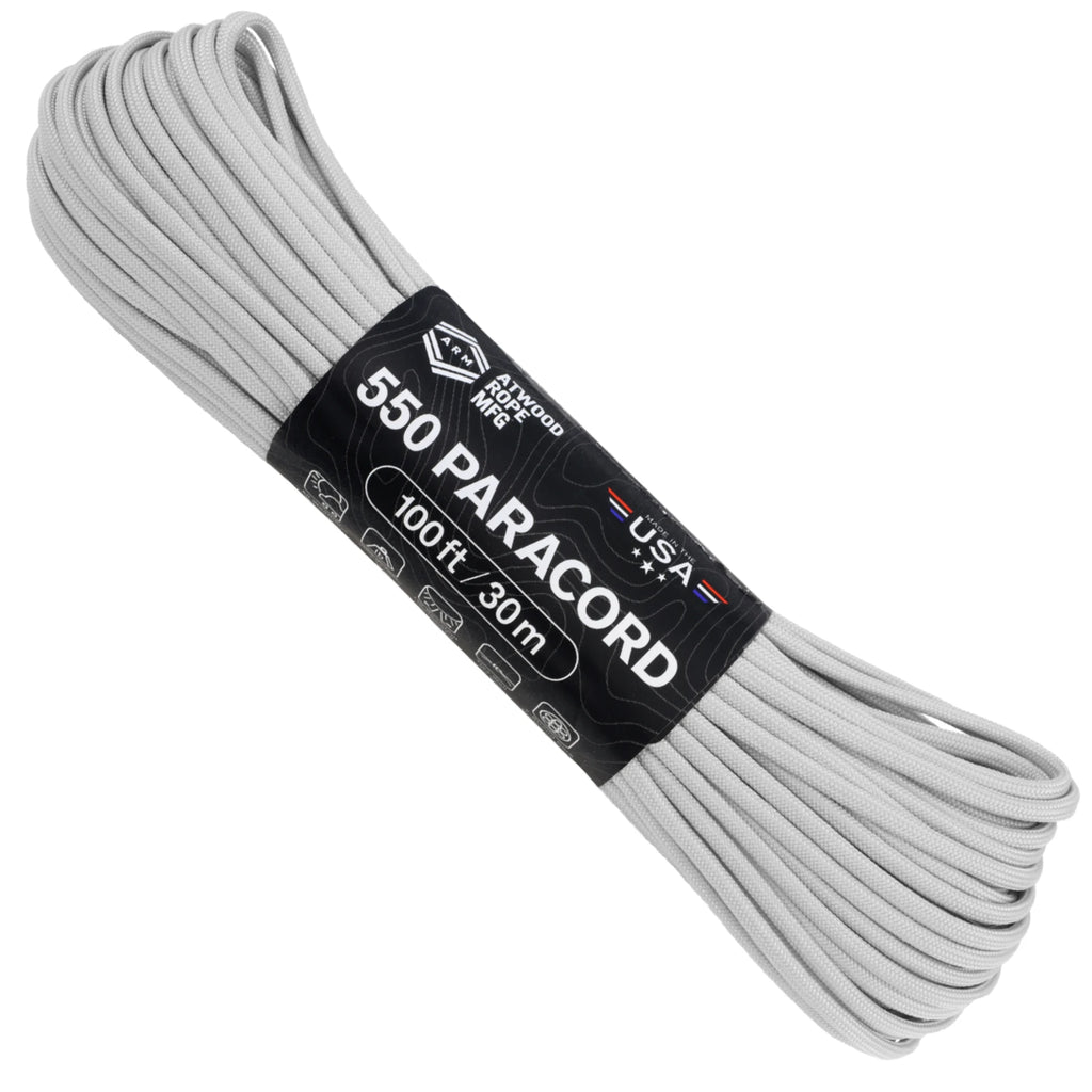 Atwood Rope 550 Paracord - Grey, 100 ft