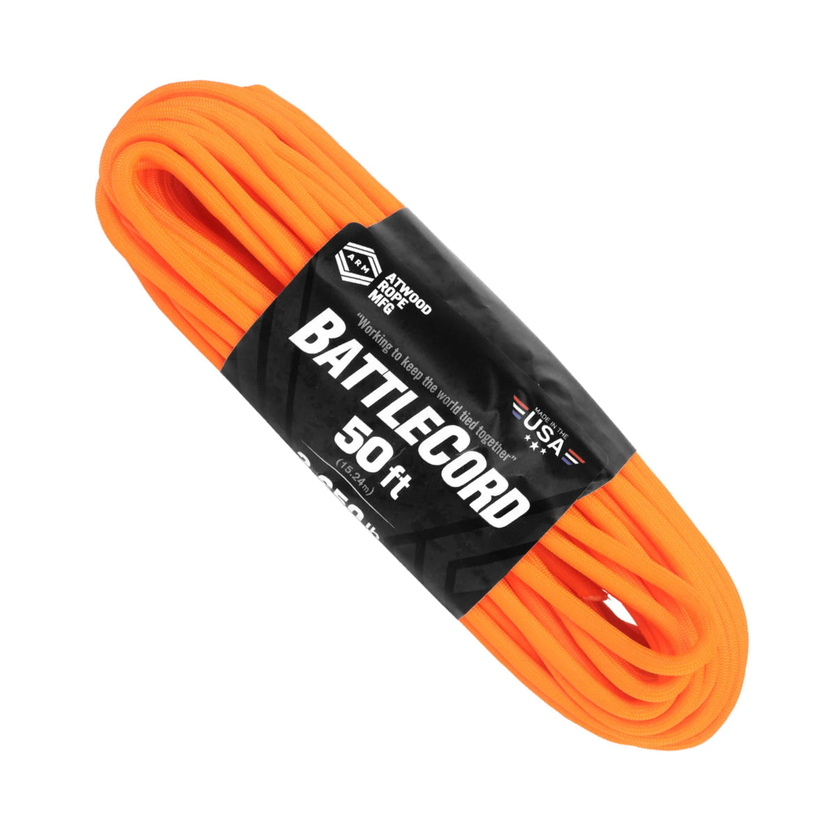 Atwood Rope BattleCord 5.6 mm - Neon Orange, 50 ft