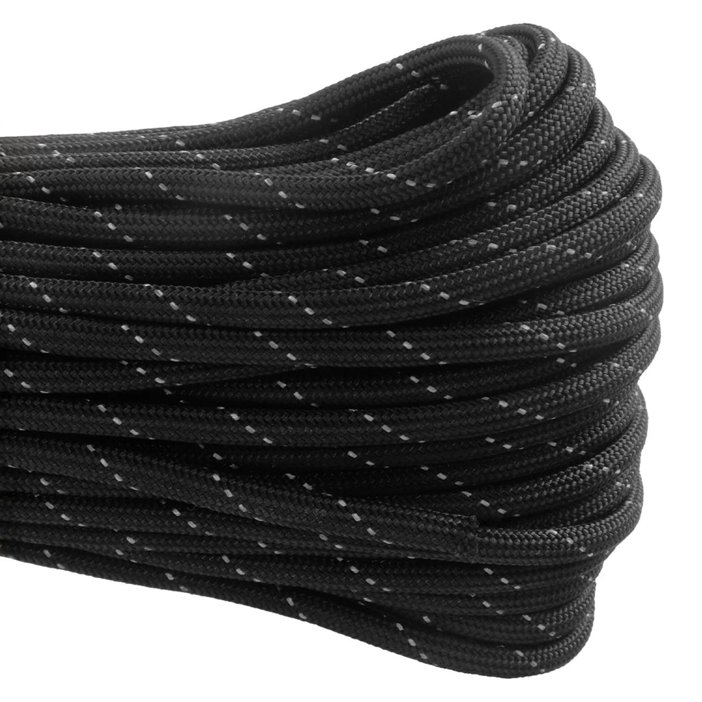 Atwood Rope Reflective 550 Paracord - Black, 50 Feet