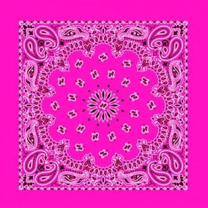 Neon Hot Pink Paisley Bandana