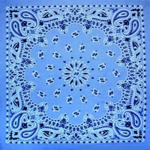 Chambray Blue Paisley Print Bandana