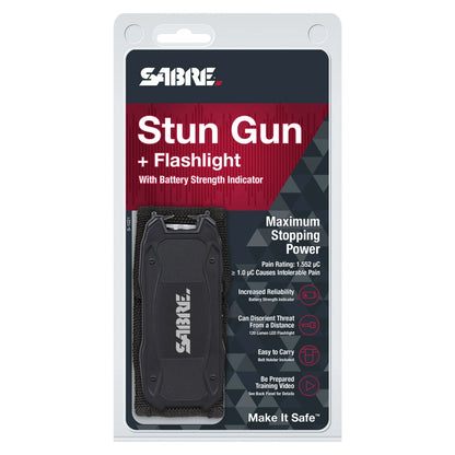 Sabre | 3-in-1 Stun Gun with Flashlight & Battery Strength Indicator