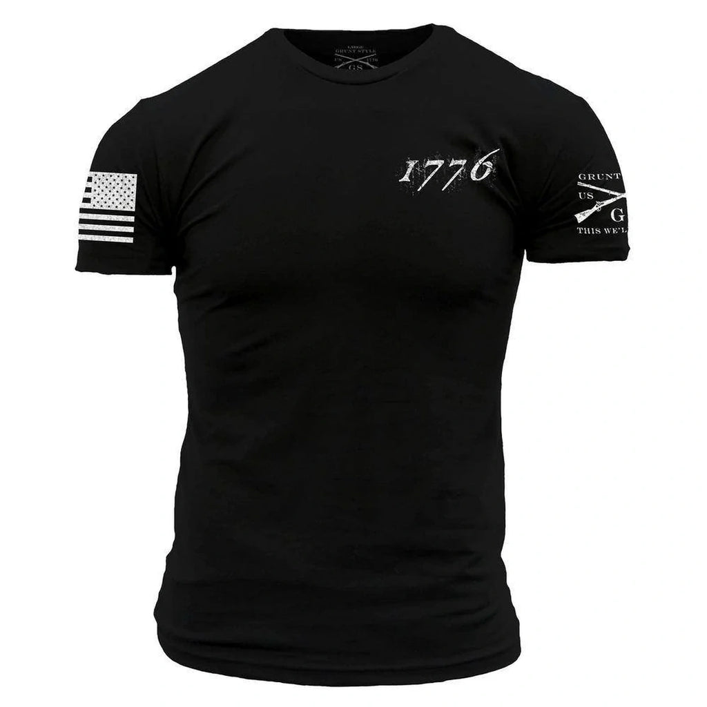 Grunt Style 1776 Flag T-Shirt: Classic Patriot Graphic, Everyday Comfort