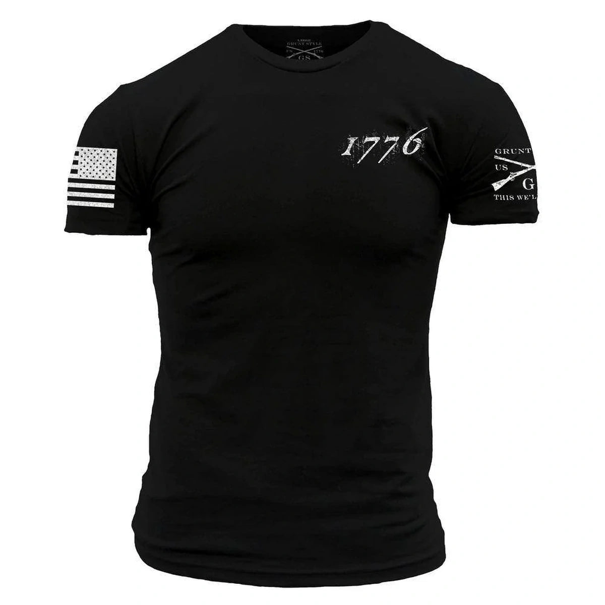Grunt Style 1776 Flag T-Shirt: Classic Patriot Graphic, Everyday Comfort