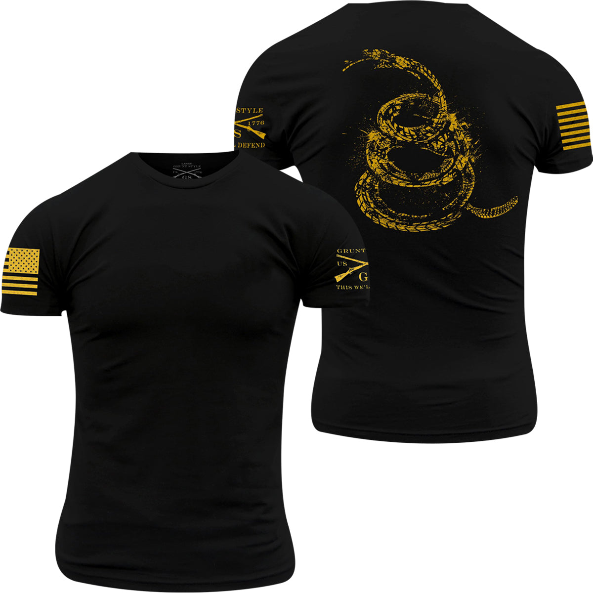 Grunt Style Gadsden Tracks T-Shirt - Black