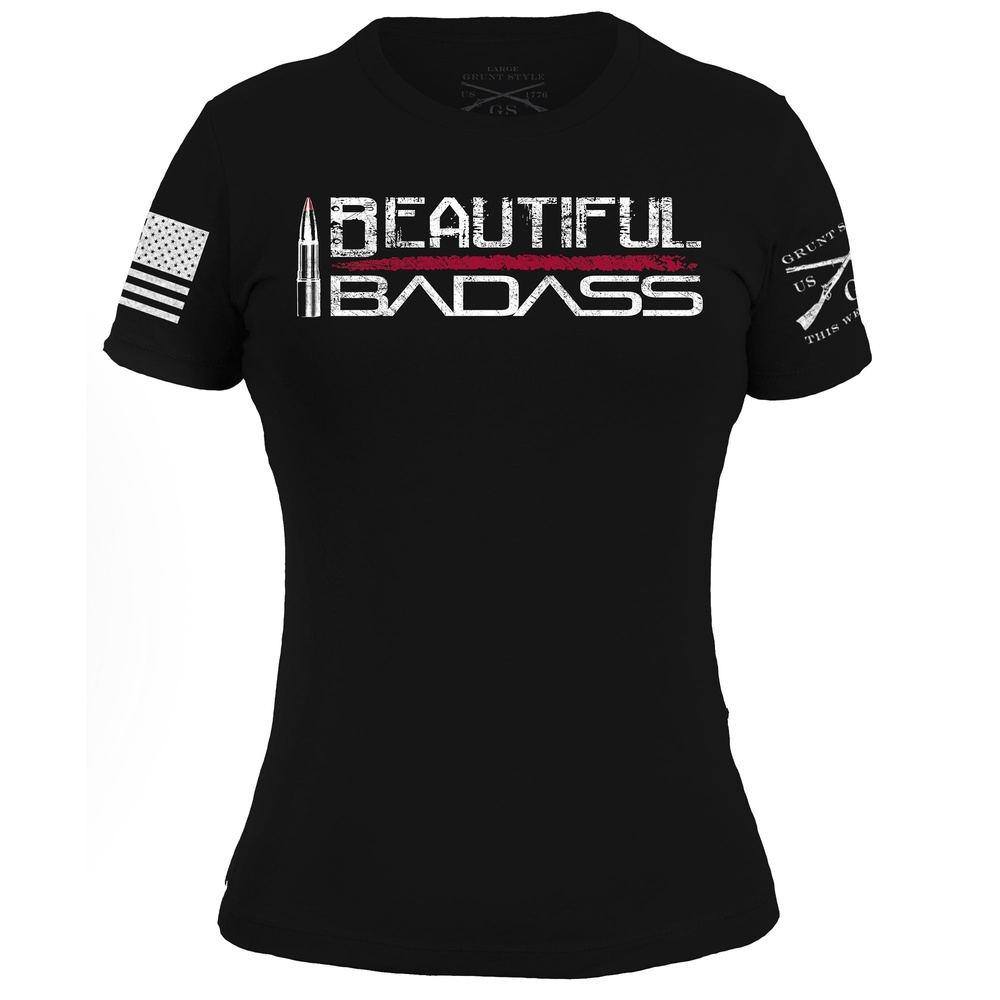 Grunt Style Women's Beautiful Badass T-Shirt - Black