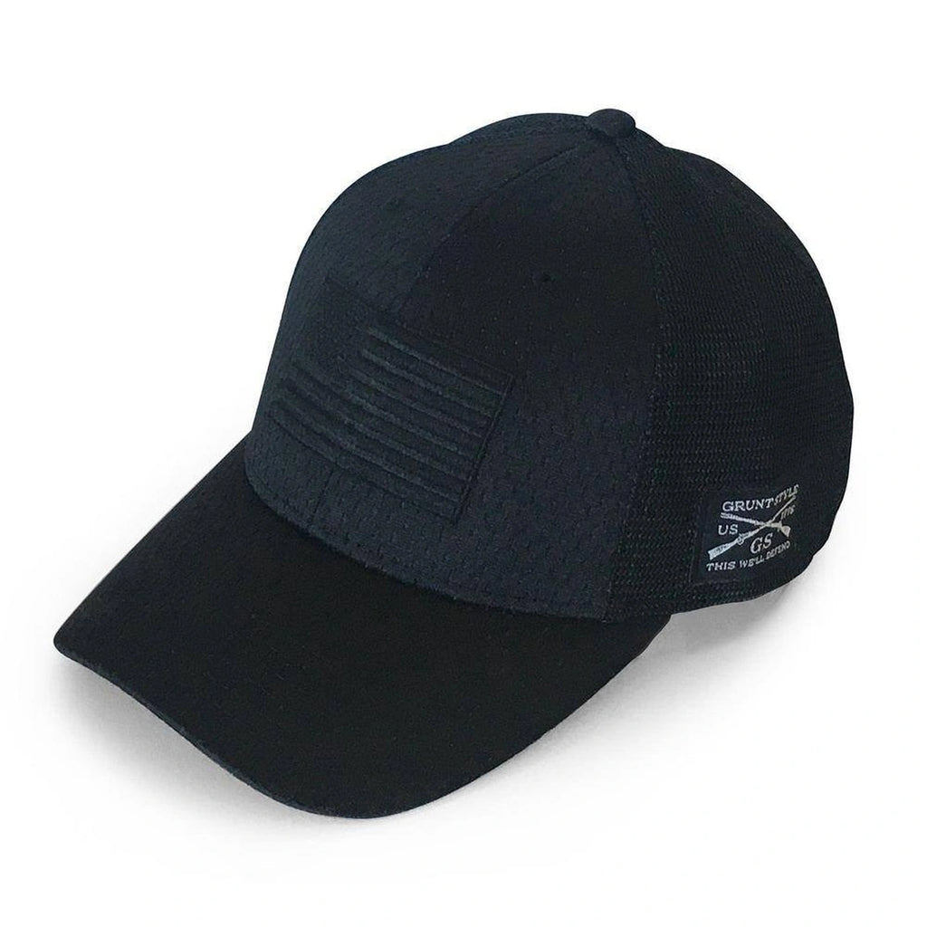Grunt Style | Blackout Flag Stretch Fit Hat - Black