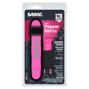 SABRE 2-IN-1 PEPPER GEL with LED Armband / Pink