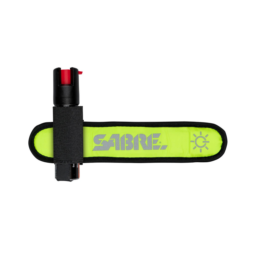 SABRE 2-IN-1 PEPPER GEL with LED Armband / Yellow