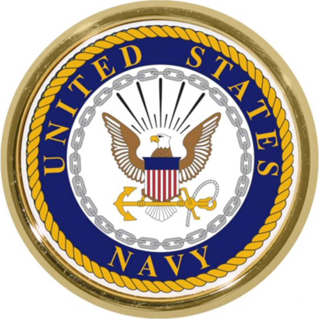 Mitchell Proffitt U.S. Navy Crest Chrome Auto Emblem