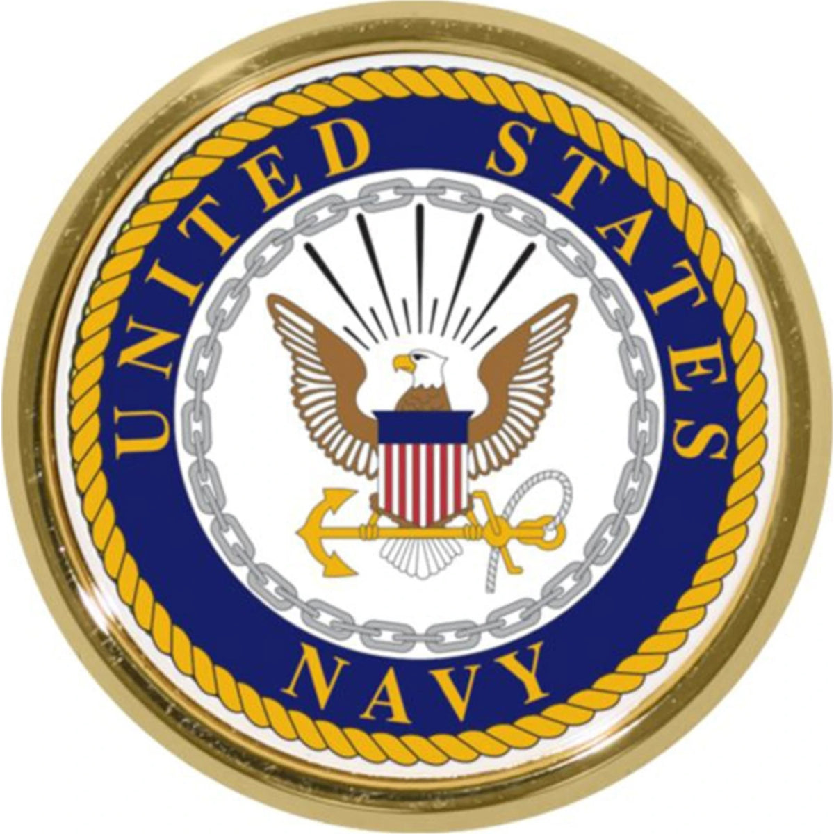 Mitchell Proffitt U.S. Navy Crest Chrome Auto Emblem