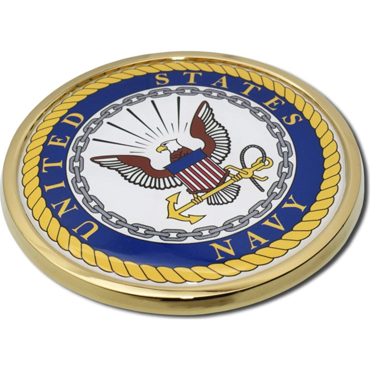Mitchell Proffitt U.S. Navy Crest Chrome Auto Emblem — Image 2