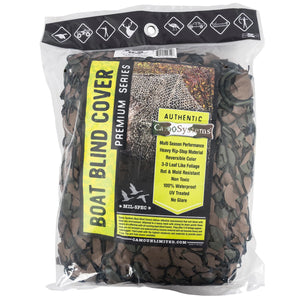 Camo Unlimted | 5'x13' Military (Mesh Netting Attached) Boat Blind Cover