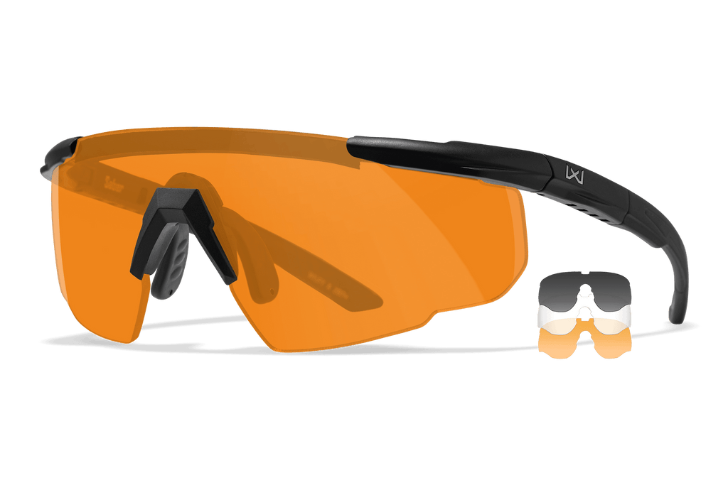 Wiley X Saber Advanced Three-Lens Black Eyewear Kit
