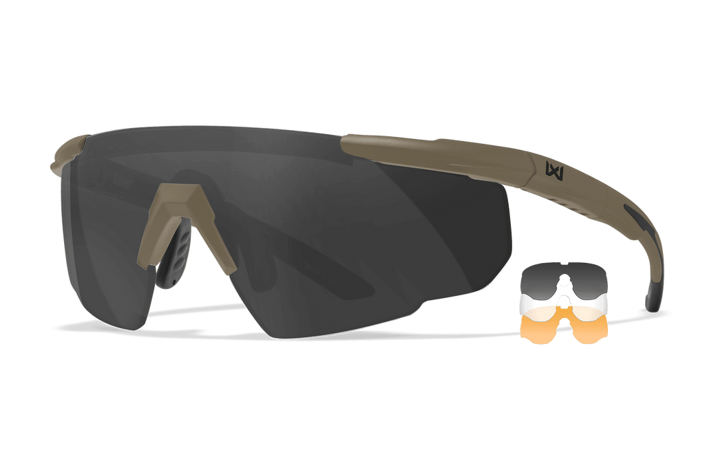 Wiley X Saber Advanced Three-Lens Tan Eyewear Kit