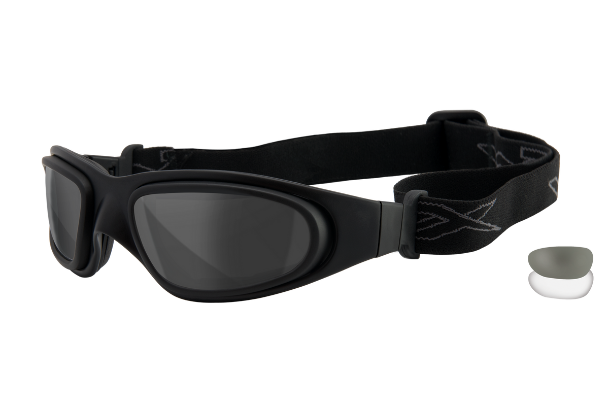 Wiley X SG-1 Smoke Grey Clear Two-Lens Ballistic Goggle Kit