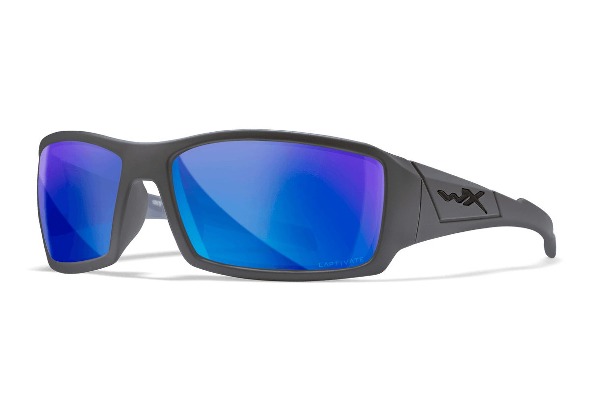 Wiley X Twisted Polarized Blue Mirror Protective Sunglasses