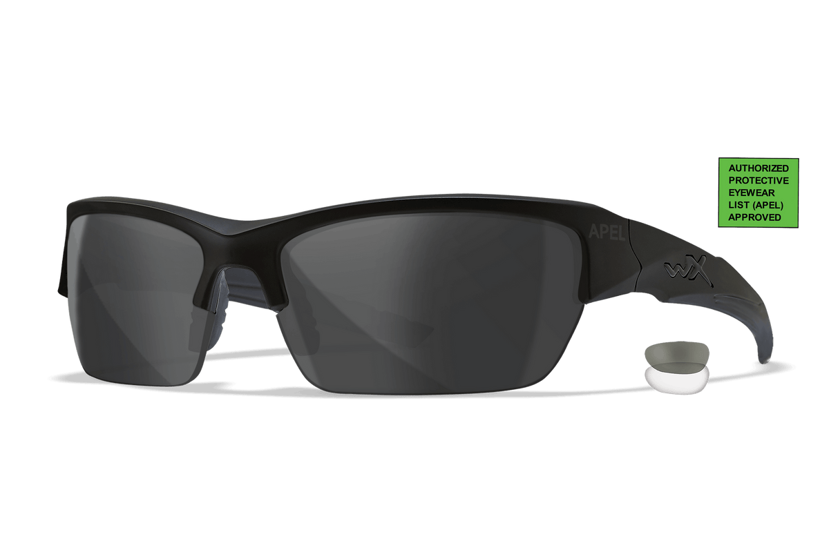 Wiley X Valor APEL Smoke Grey Clear Protective Eyewear